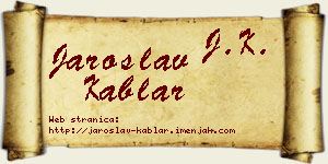 Jaroslav Kablar vizit kartica